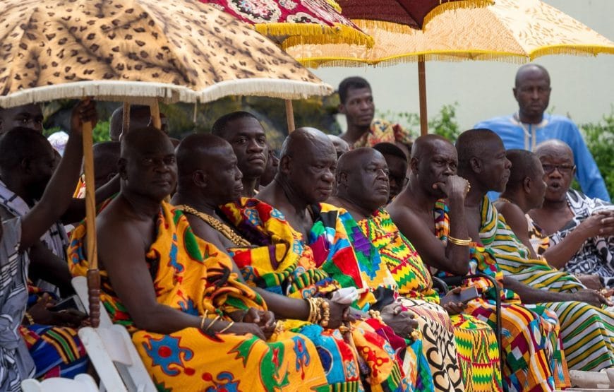 Voodoo festival procession in Ouidah, Benin