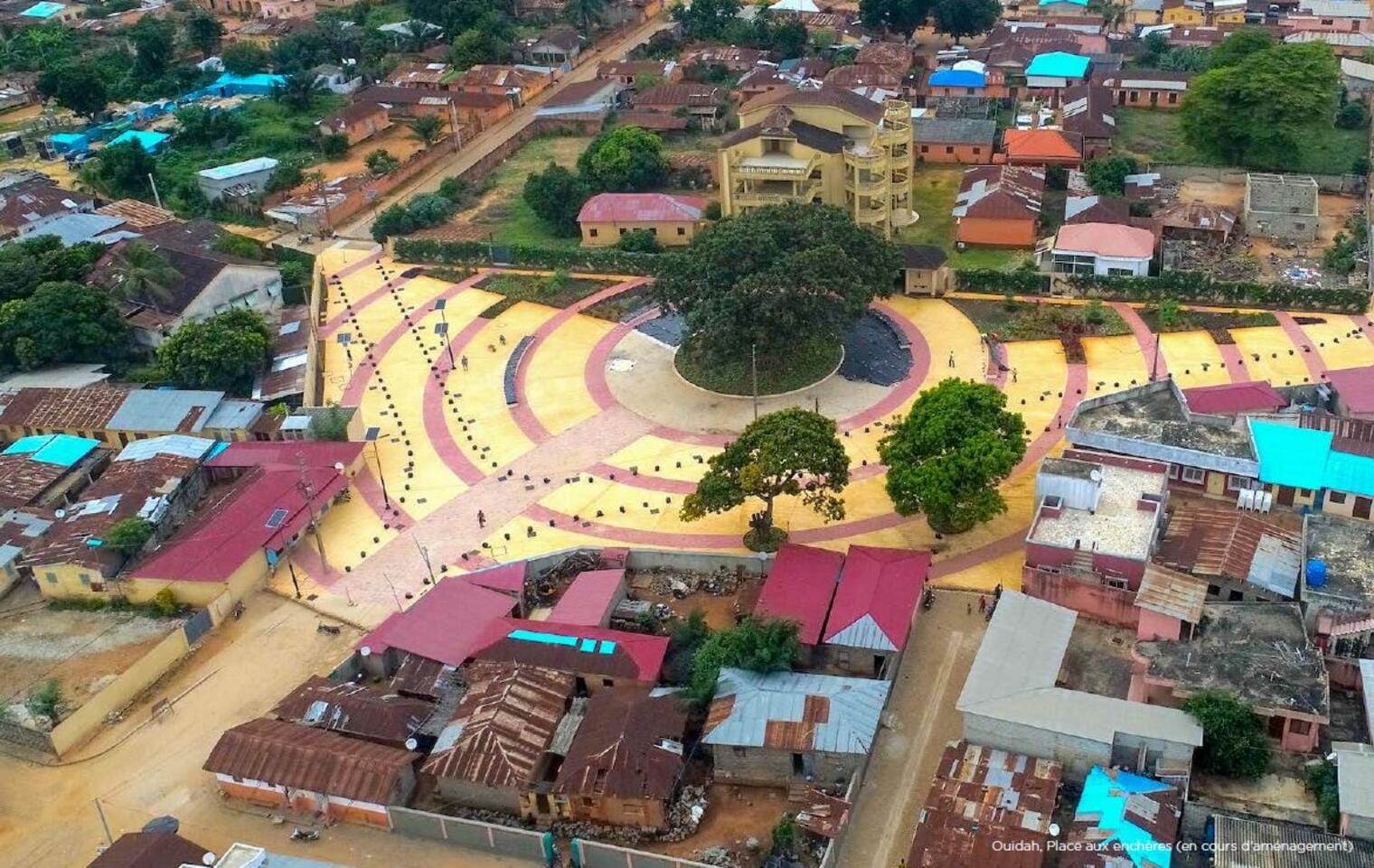 Crowd gathering for the annual Voodoo Festival in Benin