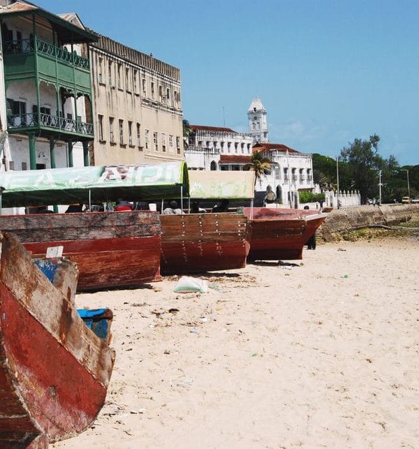 Dhows on the Stone Town seafront, Zanzibar