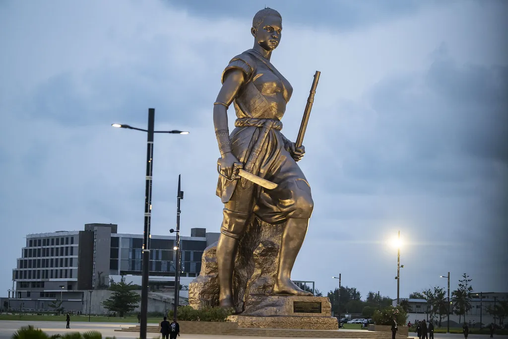 The Amazon of Dahomey statue in Cotonou, Benin