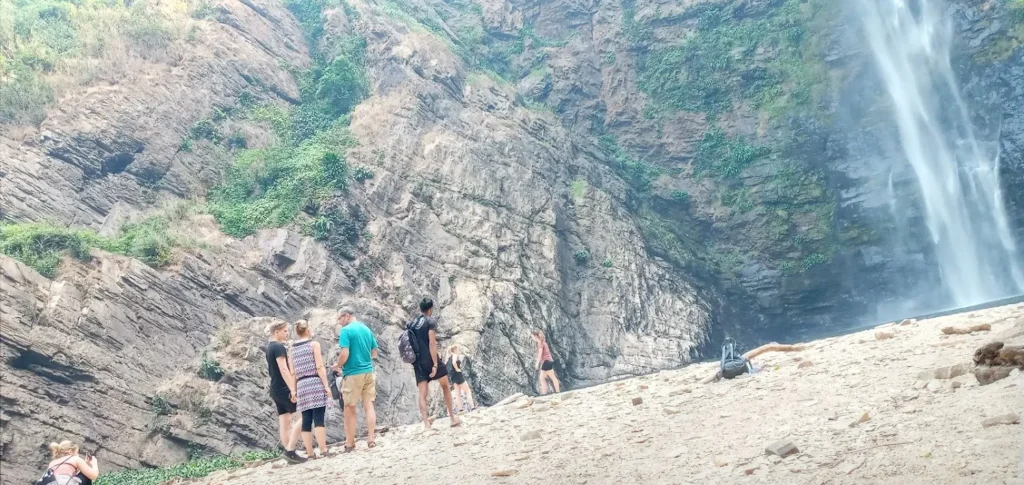 Visitors at Wli Waterfall in Ghana Volta Region