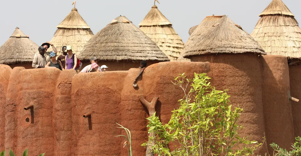 Cluster of Tata Somba fortress houses at Koutammakou, Togo